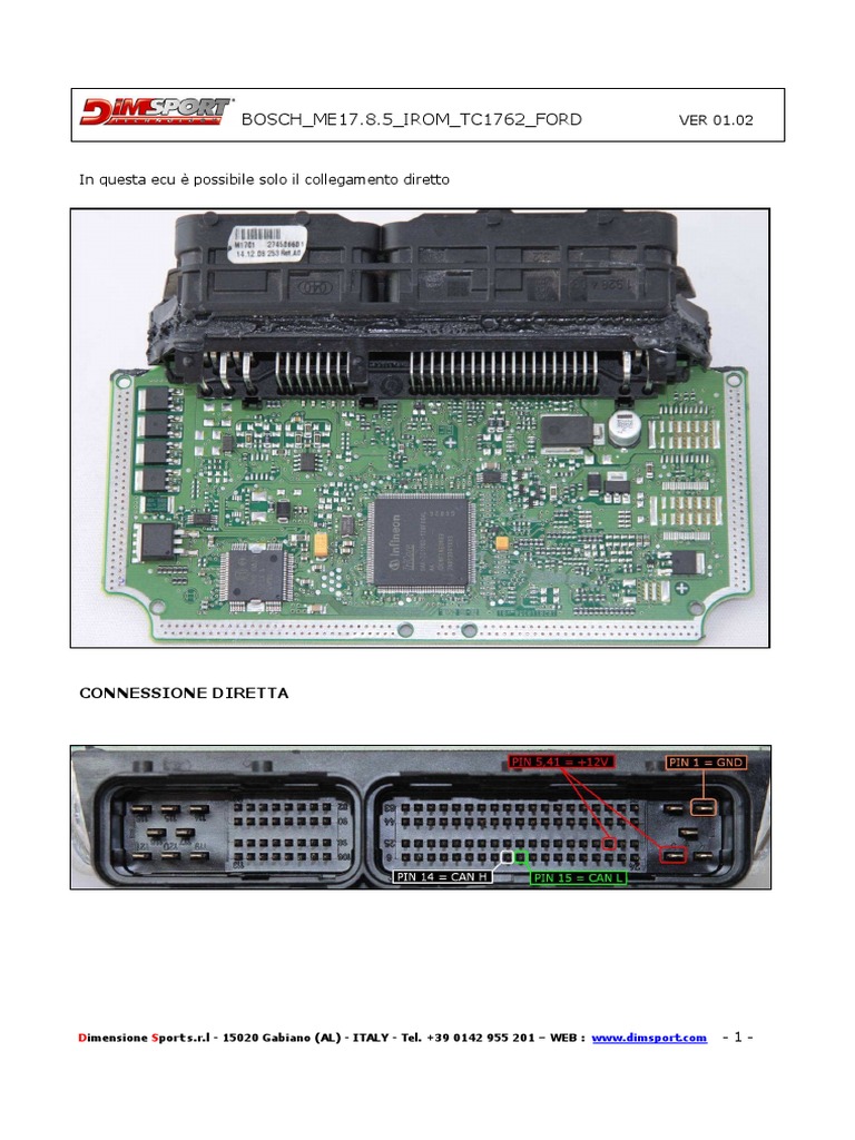Bosch Me17.8.5 Irom TC1762 Ford 1040 | PDF