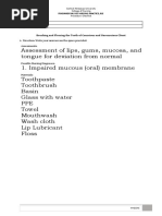 Brushing and Flossing The Teeth of Conscious and Unconscious Client Procedure Checklist