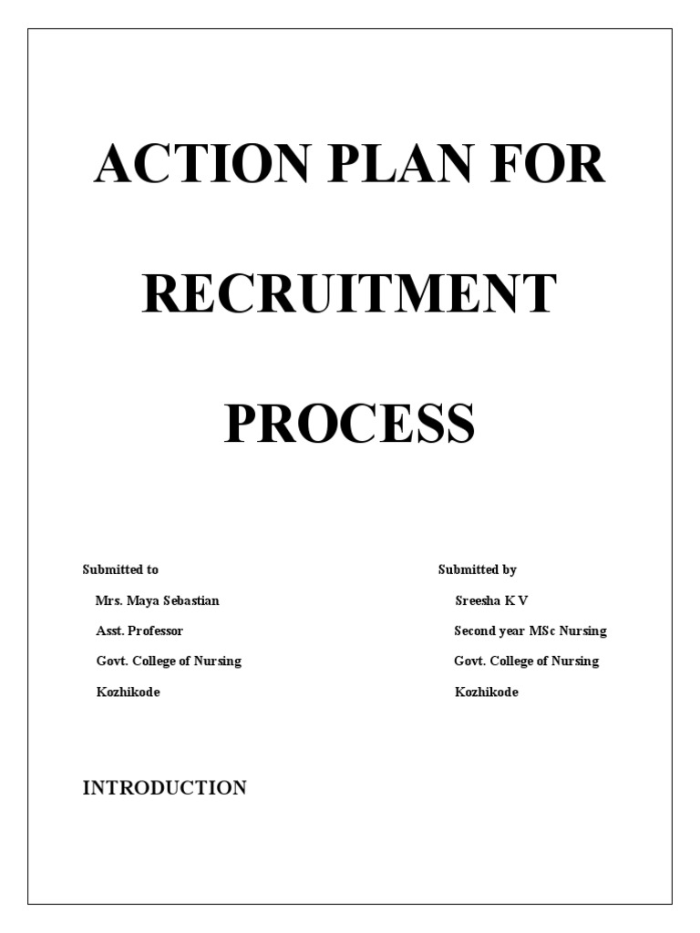 Action Plan On Recruitment Process-Wps Office | PDF | Recruitment 
