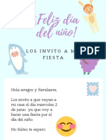 Feliz Dia Del Niño Los Invito A Mi Fiesta