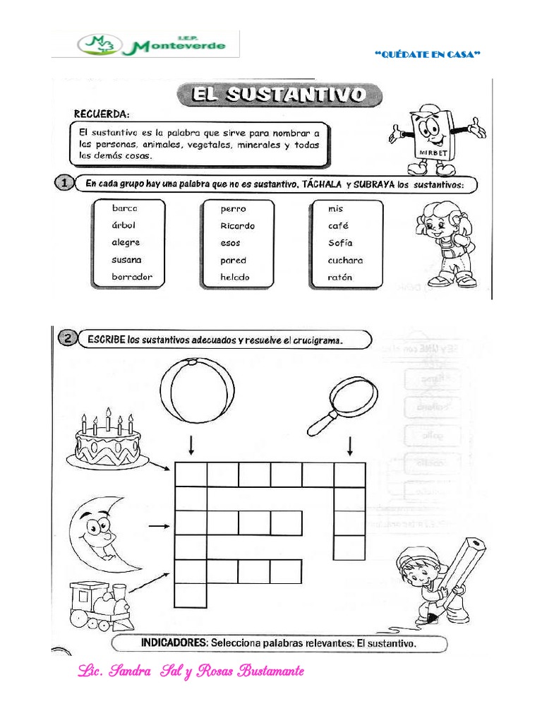 El Sustantivo Práctica | PDF