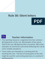 Spelling Tracker - Rule 30 - Silent Letters