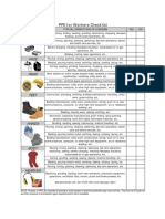 PPE For Workers Checklist: Protection Typical Operations of Concern YES NO