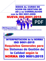 CORRELACION e INTERPRET. ISO 9001-2015 vs.