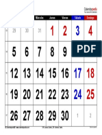 Calendario Abril 2021 Espana Horizontal Grandes Cifras