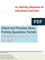 Temperature Salinity Ocean Currents Tides Current Events MCQs