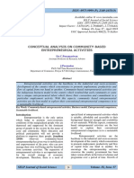 CONCEPTUAL ANALYSIS ON COMMUNITY-BASED ENTREPRENEURIAL ACTIVITIES