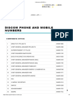 Discom Phone and Mobile Numbers: Corporate Office