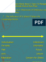 The Influence of Cultural Values On Leadership Styles