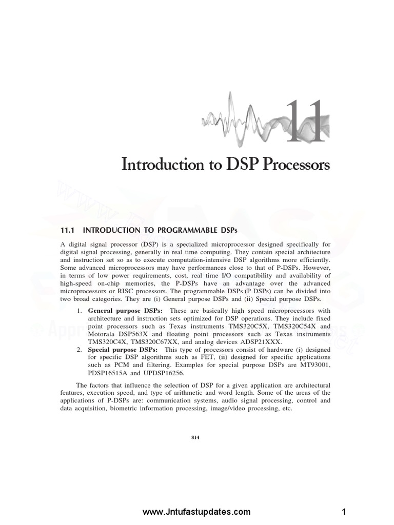 An Overview of Programmable Digital Signal Processors (PDSPs) Their