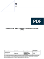 Creating RSA Token Personal Identification Number (PIN)