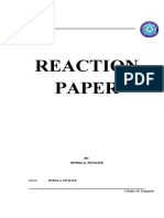 Reaction Paper: Name
