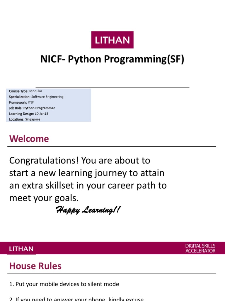 Python Programming Course Overview | PDF | Educational Technology ...