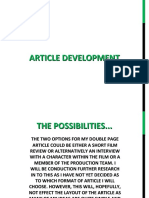 Article Development
