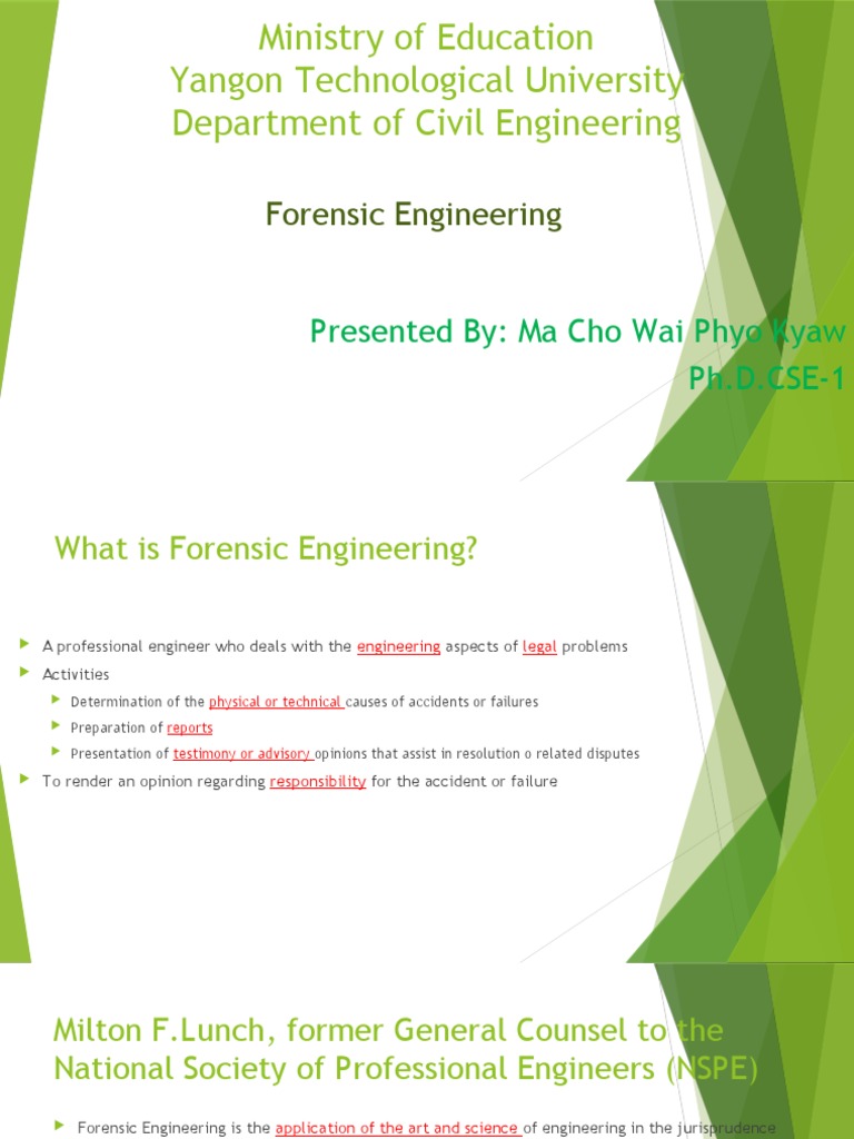 Chapter 1 Forensic Engineering Pdf Forensic Science Expert Witness