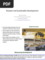 Disaster and Sustainable Development: Abdul Latif Khan Disaster Risk Management Specialist Cell: 88 01713063302 E-Mail