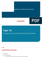 Lesson 1: Comparing Security Roles and Security Controls