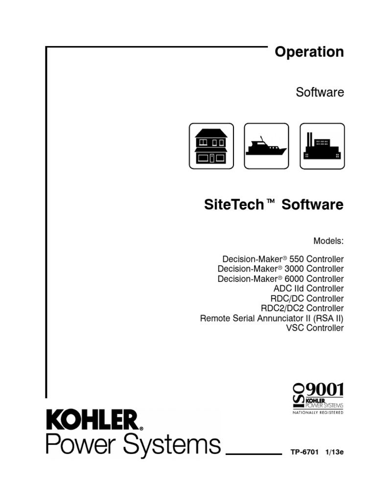 Kohler SiteTech Software Guide | PDF | Usb | Personal Computers