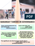Barangay Tanods in Governance