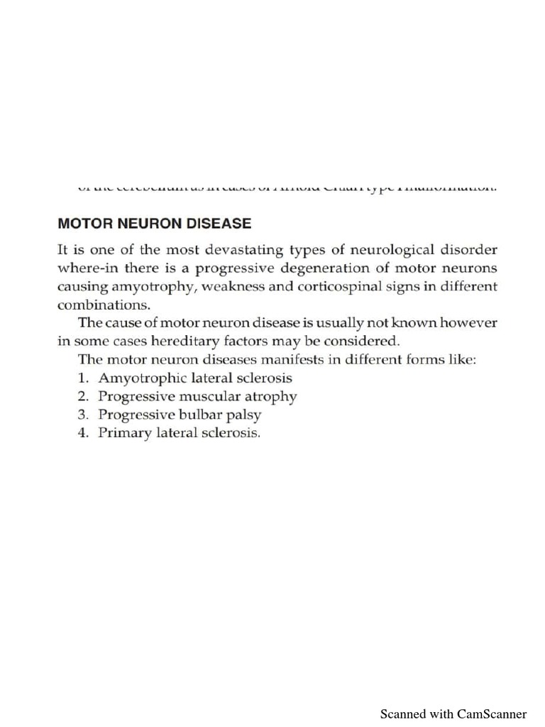 Motor Neuron Disease | PDF