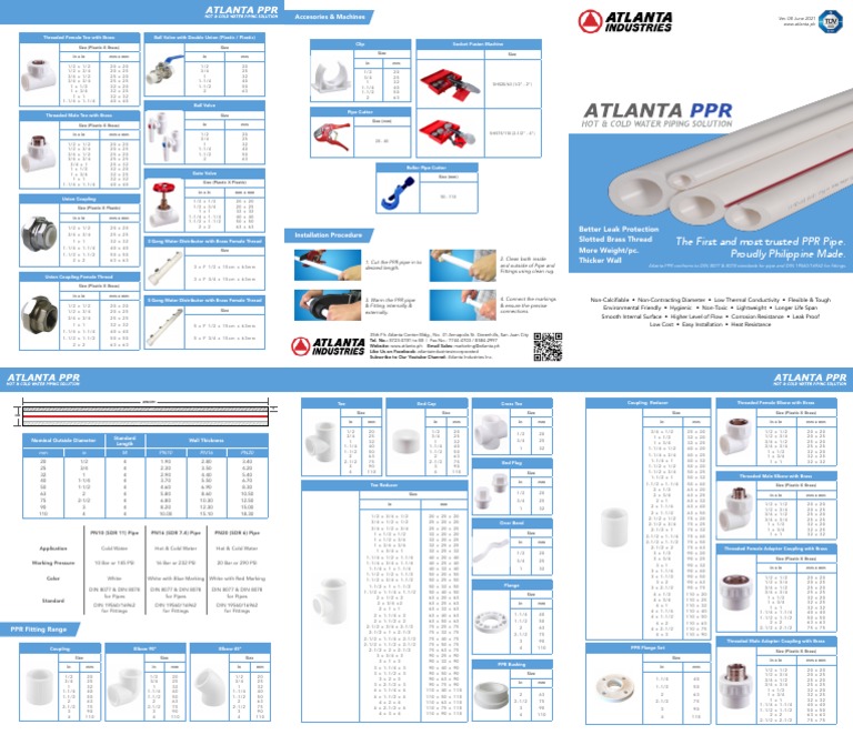 Atlanta PPR PDF Pipe (Fluid Conveyance) Building Materials