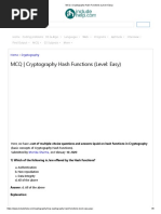 MCQ - Cryptography Hash Functions (Level - Easy)