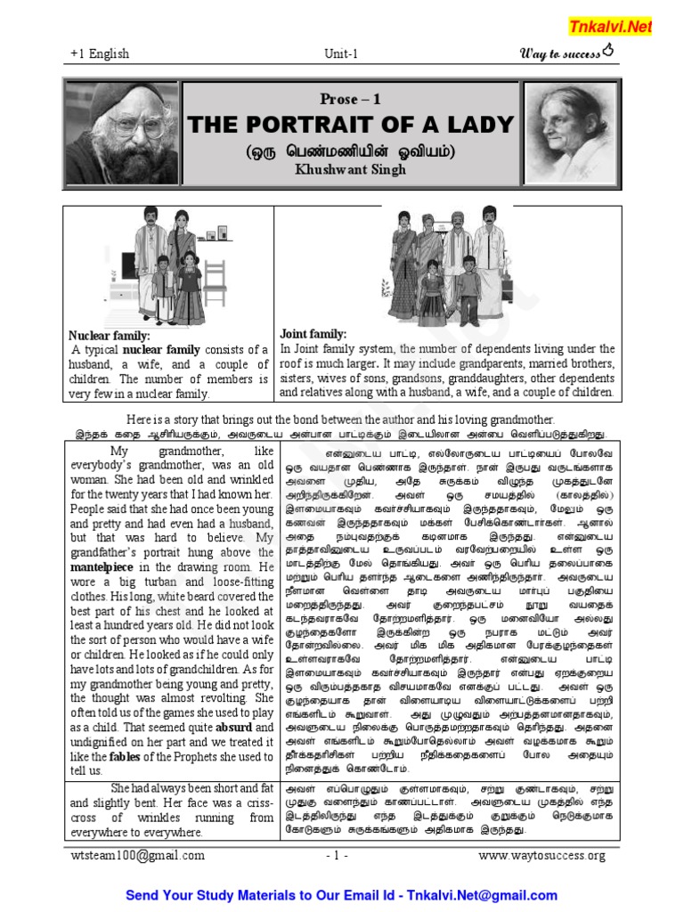 11th English Unit 1 Full Study Material Way To Success Pdf