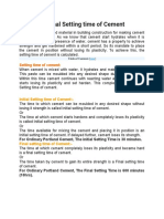 Initial and Final Setting Time of Cement