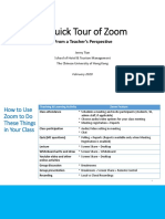 A Quick Tour of Zoom: From A Teacher's Perspective