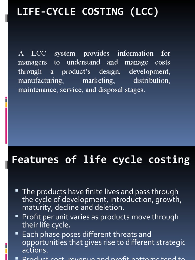 Life Cycle Costing V | PDF | Product Lifecycle | Profit (Economics)