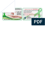 Body Organs and Tissue Donation Card