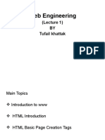 Web Engineering: (Lecture 1) BY Tufail Khattak
