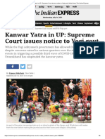 Kanwar Yatra in UP - Supreme Court Issues Notice To Yogi Govt - India News, The Indian Express