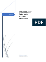 WHat Is ISO 28000 - Tutor Note 10