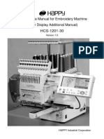 Maintenance Manual For Embroidery Machine (Color Display Additional Manual)