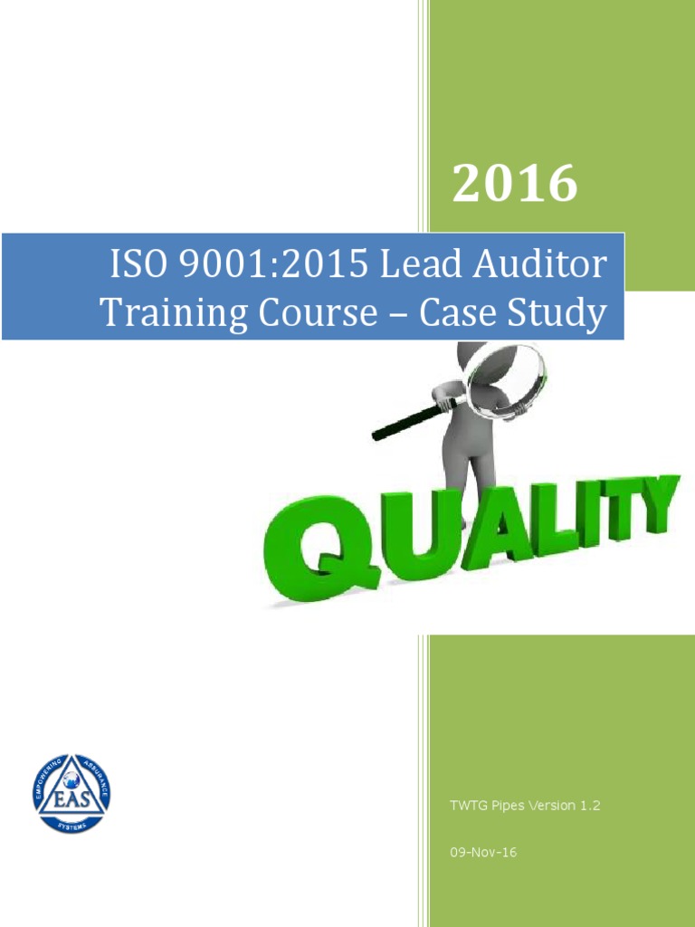 Case Study Spiral Bound 9001 La TC - V1.2 | PDF | Quality Management ...