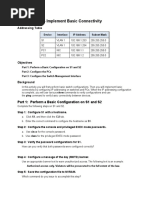 LAB 04 Packet Tracer - Implement Basic Connectivity