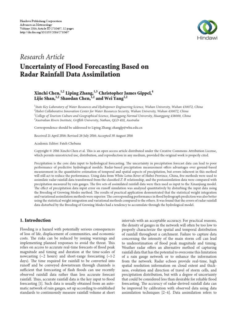 Uncertainty of Flood Forecasting | PDF | Flood | Precipitation