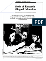Sysnthesis of Research On Bilingual Education - Kenjih Akuta & Laurie J. Gould