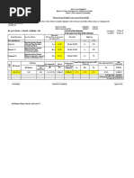 Price Adjustment Calculation Sheet