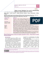 Spiritual Wellbeing, Attitude Toward Spiritual Care and Its Relationship With Spiritual Care Competence Among Critical Care Nurses (Semantic - SCH)