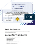 Certificado NR 33 WILLIAN DE JESUS MARIANO