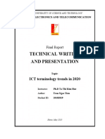 Technical Writing and Presentation: ICT Terminology Trends in 2020