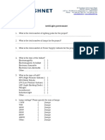 inteliLight questionnaire