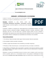 Introdução à Economia no Ensino Superior de Telecomunicações