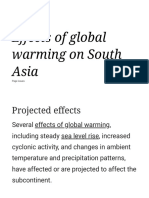 Effects of Global Warming On South Asia