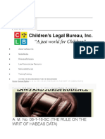 A. M. No. 08-1-16-Sc (The Rule On The Writ of Habeas Data) : Homehome Contact Uscontact Us