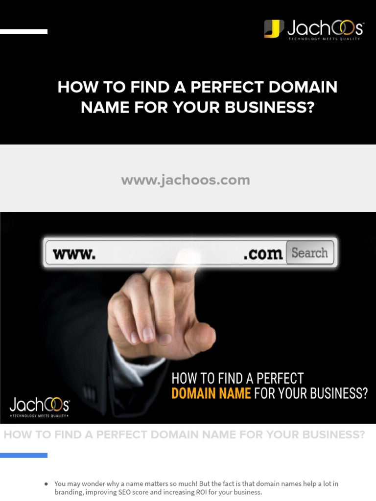How To Find A Perfect Domain Name? PDF Domain Name Search Engine