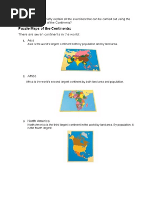 jigsaw puzzle map of continent