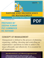 Nature and Significance of Management